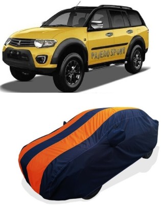 Coxtor Car Cover For Mitsubishi Pajero Sport 4X4 DualTone BlackTop Diesel (With Mirror Pockets)(Orange)