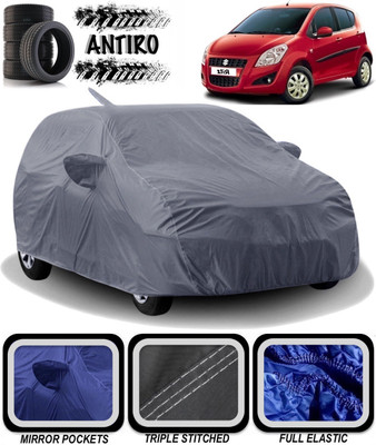ANTIRO Car Cover For Maruti Suzuki Ritz (With Mirror Pockets)(Grey)