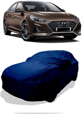 Coxtor Car Cover For Hyundai Sonata Facelift (With Mirror Pockets)(Blue)