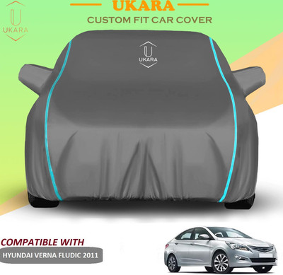 Ukara Car Cover For Hyundai Fluidic Verna (With Mirror Pockets)(Grey)