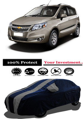 Amexride Car Cover For Chevrolet Sail Hatchback 1.3 TCDi LT ABS (With Mirror Pockets)(Grey)