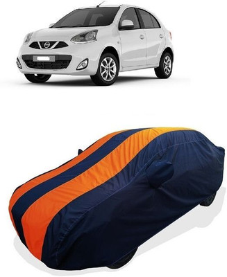 QLAX Car Cover For Maruti Micra XL (With Mirror Pockets)(Orange)