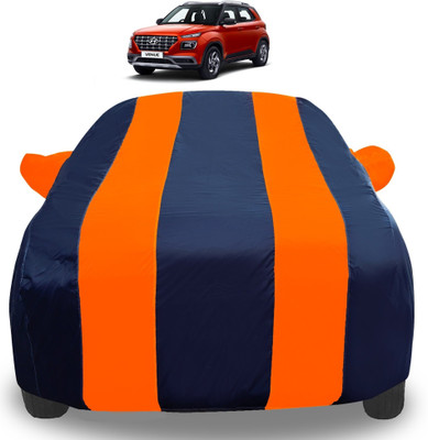 Auto Hub Car Cover For Hyundai Venue (With Mirror Pockets)(Orange)