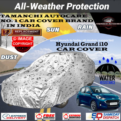 Tamanchi Autocare Car Cover For Hyundai Grand i10(Silver)