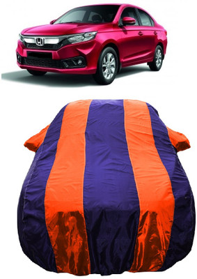 Wegather Car Cover For Honda Amaze S Petrol (With Mirror Pockets)(Orange)