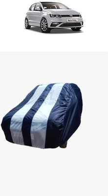 ATBROTHERS Car Cover For Volkswagen Polo GT (Without Mirror Pockets)(White, Blue)