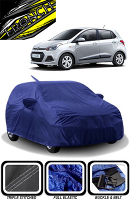 FRONCH Car Cover For Hyundai Grand i10 (With Mirror Pockets)(Blue)