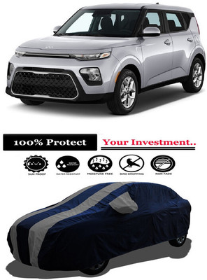Amexride Car Cover For Kia Soul (With Mirror Pockets)(Grey)