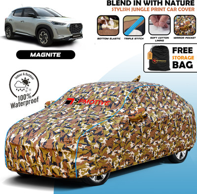 SPMOTIVE Car Cover For Nissan Magnite (With Mirror Pockets)(Multicolor)