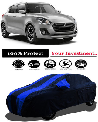 Amexride Car Cover For Maruti Suzuki Swift ZXI Plus Petrol (With Mirror Pockets)(Multicolor)