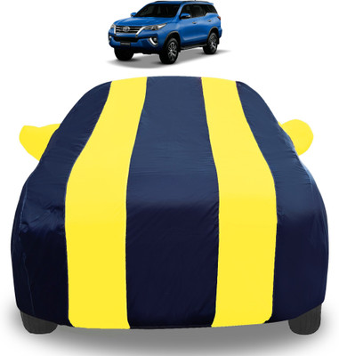 Auto Hub Car Cover For Toyota New Fortuner (With Mirror Pockets)(Yellow)
