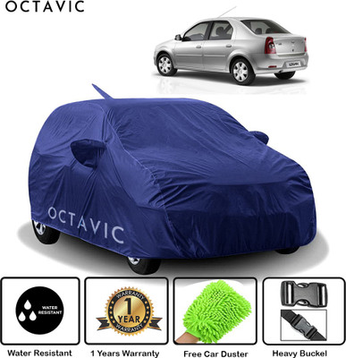 octavic Car Cover For Mahindra Logan Edge (With Mirror Pockets)(Blue)