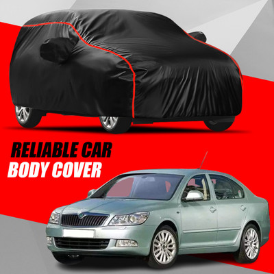 R Rayvin Star Car Cover For Skoda Laura (With Mirror Pockets)(Multicolor)