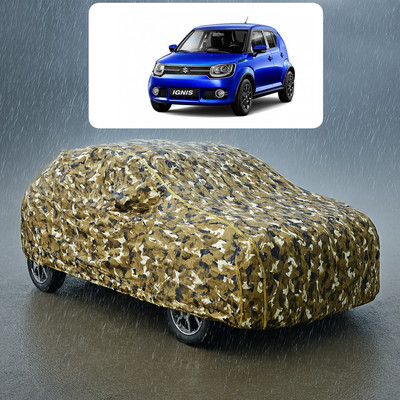 PAGORA Car Cover For Maruti Ignis 1.3 Alpha (With Mirror Pockets)(Yellow, White)