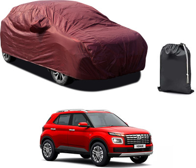 CODOKI Car Cover For Hyundai Venue (With Mirror Pockets)(Maroon)