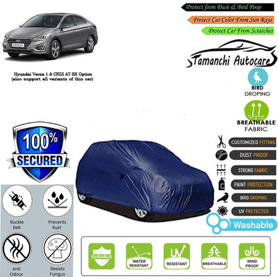 Tamanchi Autocare Car Cover For Hyundai Verna 1.6 CRDI AT SX Option(Blue)