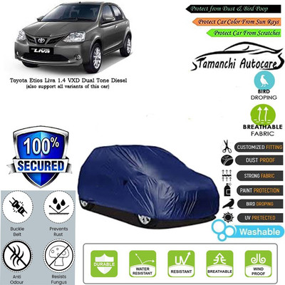 Tamanchi Autocare Car Cover For Toyota Etios Liva 1.4 VXD Dual Tone Diesel(Blue)