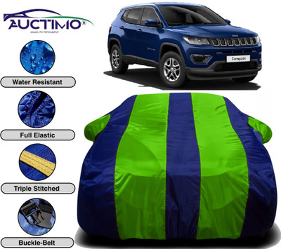 AUCTIMO Car Cover For Jeep Compass (With Mirror Pockets)(Multicolor)