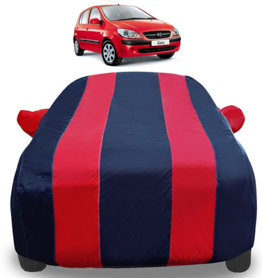 Auto Hub Car Cover For Hyundai Getz (With Mirror Pockets)(Red)