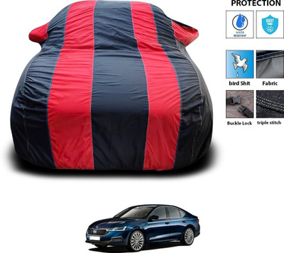 PAGORA Car Cover For Skoda Octavia (With Mirror Pockets)(Red)
