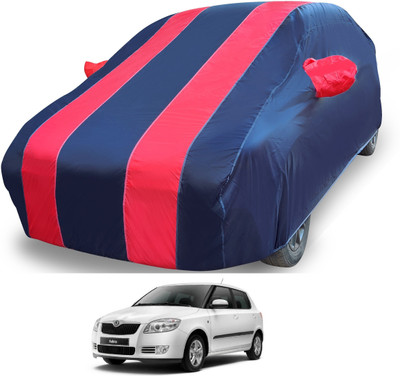 MOCKHE Car Cover For Skoda Fabia (With Mirror Pockets)(Red)