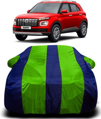 AXLOZ Car Cover For Hyundai Venue (With Mirror Pockets)(Multicolor)
