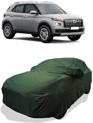 Coxtor Car Cover For Hyundai Venue S Petrol (With Mirror Pockets)(Green)