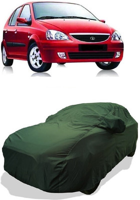 Coxtor Car Cover For Tata Indica V2 (With Mirror Pockets)(Green)