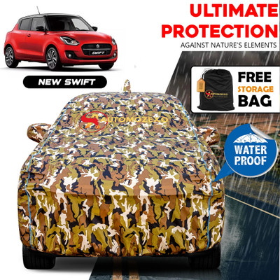 AUTOMOZEXO Car Cover For Maruti Suzuki Swift (With Mirror Pockets)(Multicolor)
