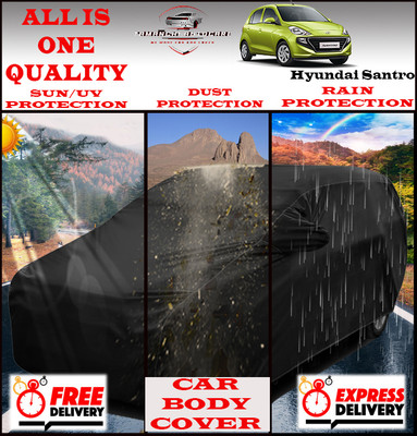 Tamanchi Autocare Car Cover For Hyundai Santro(Black)