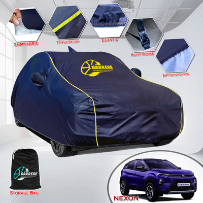 GARREGE Car Cover For Tata Nexon (With Mirror Pockets)(Blue, For 2023, 2024, 2025 Models)