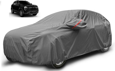 Caronix Car Cover For Mahindra Universal For Car (With Mirror Pockets)(Grey)
