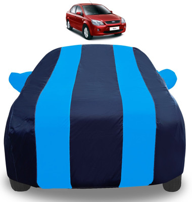Auto Hub Car Cover For Ford Ikon (With Mirror Pockets)(Blue)