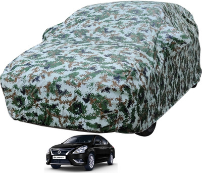 MOCKHE Car Cover For Nissan Sunny (With Mirror Pockets)(Multicolor)