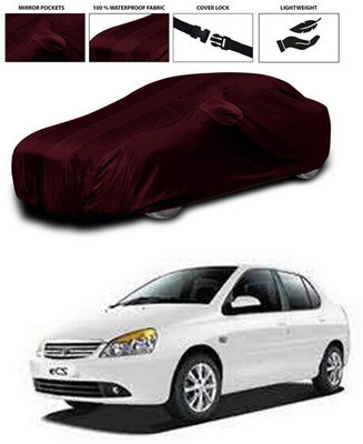GOSHIV-car and bike accessories Car Cover For Tata Indigo eCS (With Mirror Pockets)(Maroon)