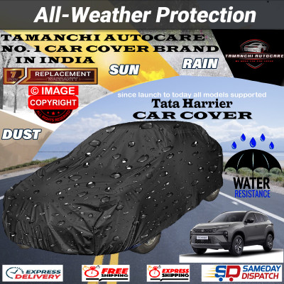 Tamanchi Autocare Car Cover For Tata Harrier(Black)