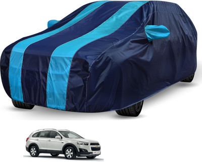 Auto Hub Car Cover For Chevrolet Captiva (With Mirror Pockets)(Blue, Blue)
