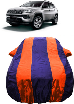 Wegather Car Cover For Jeep Compass 1.4 Limited Petrol (With Mirror Pockets)(Orange)