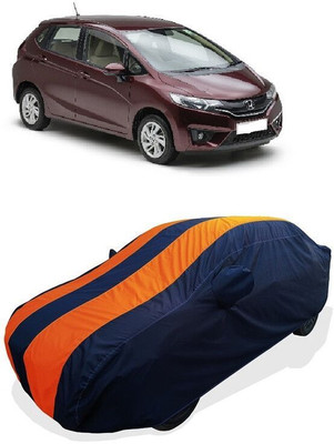 QLAX Car Cover For Maruti Jazz 1.2 V i VTEC (With Mirror Pockets)(Orange)