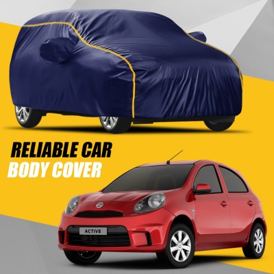 ANTIRO Car Cover For Nissan Micra Active (With Mirror Pockets)(Multicolor)