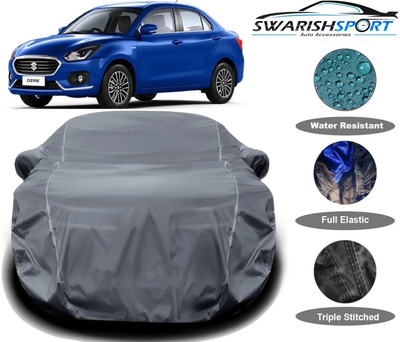 Swarish Car Cover For Maruti Suzuki Swift Dzire (With Mirror Pockets)(Grey)