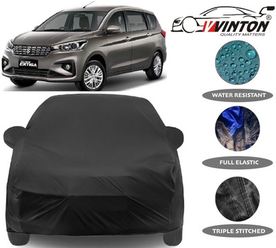 V VINTON Car Cover For Maruti Suzuki Ertiga (With Mirror Pockets)(Black)