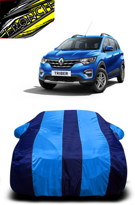FRONCH Car Cover For Renault Triber RXL (With Mirror Pockets)(Blue)
