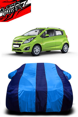 J S R Car Cover For Chevrolet Beat (With Mirror Pockets)(Blue)