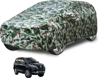 Auto Hub Car Cover For Toyota Fortuner (With Mirror Pockets)(Multicolor)