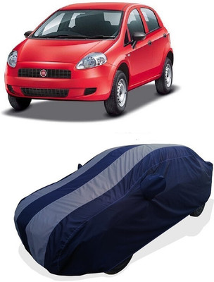 Coxtor Car Cover For Fiat Punto Pure 1.3L Advanced Multi-Jet (With Mirror Pockets)(Grey, Blue)