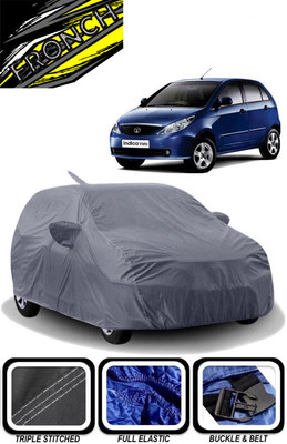 FRONCH Car Cover For Tata Indica Vista, Indica Vista Aqua (With Mirror Pockets)(Grey)