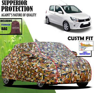 CAROXON Car Cover For Maruti Suzuki Celerio, Celerio Green VXI, Celerio LDI Optional, Celerio VXI Petrol (With Mirror Pockets)(Multicolor)
