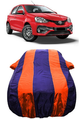 Wegather Car Cover For Toyota Etios Liva V (With Mirror Pockets)(Orange)