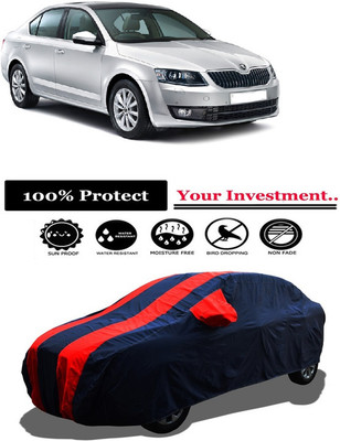 Amexride Car Cover For Skoda Fabia 1.8 TSi (With Mirror Pockets)(Red)